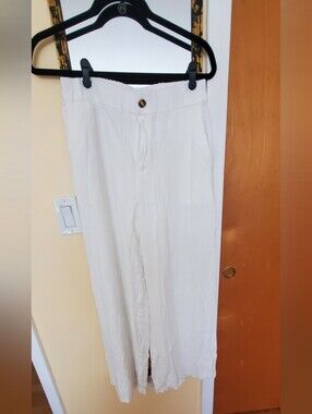 Womens Cream Casual Lightweight Pants